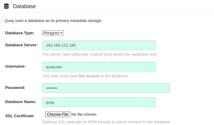 Postgres Config